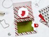 Weihnachtliche Gutscheinkarten Set – 50 Stück, Grüne Kugeln, 210x105 Mm, Beschriftbar